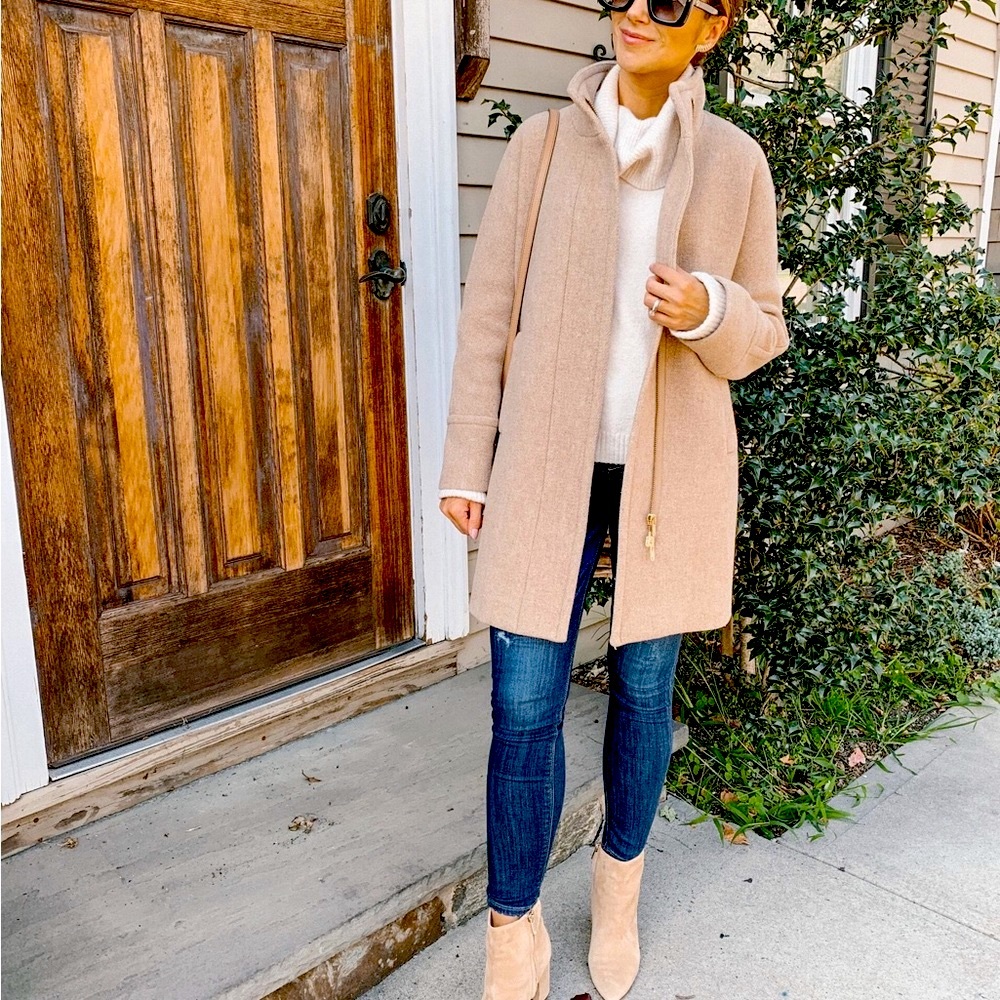 J.Crew Cocoon Wool Coat In Tan Camel Color - image 3